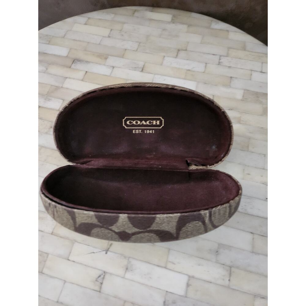 Coach monogram hard clamshell eyeglasses or sunglasses case EMPTY - Picture 3 of 4